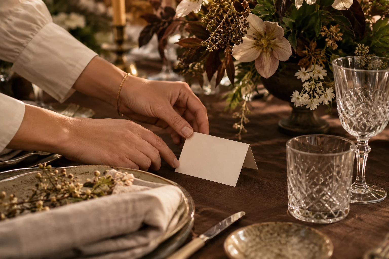 Atmosphere study of a carefully prepared place setting